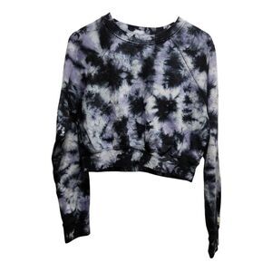 RSQ cropped tie dye sweatshirt blue purple Large